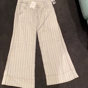 Striped wide leg trouser